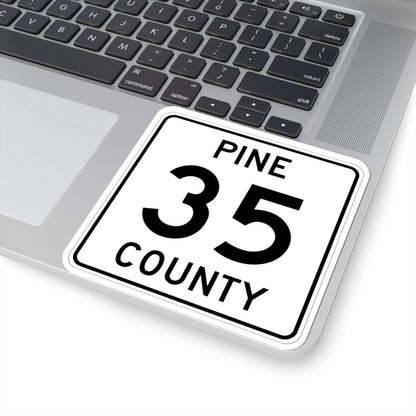 Pine County Route 35 MN (Minnesota) (Road Sign) STICKER Vinyl Kiss-Cut Decal