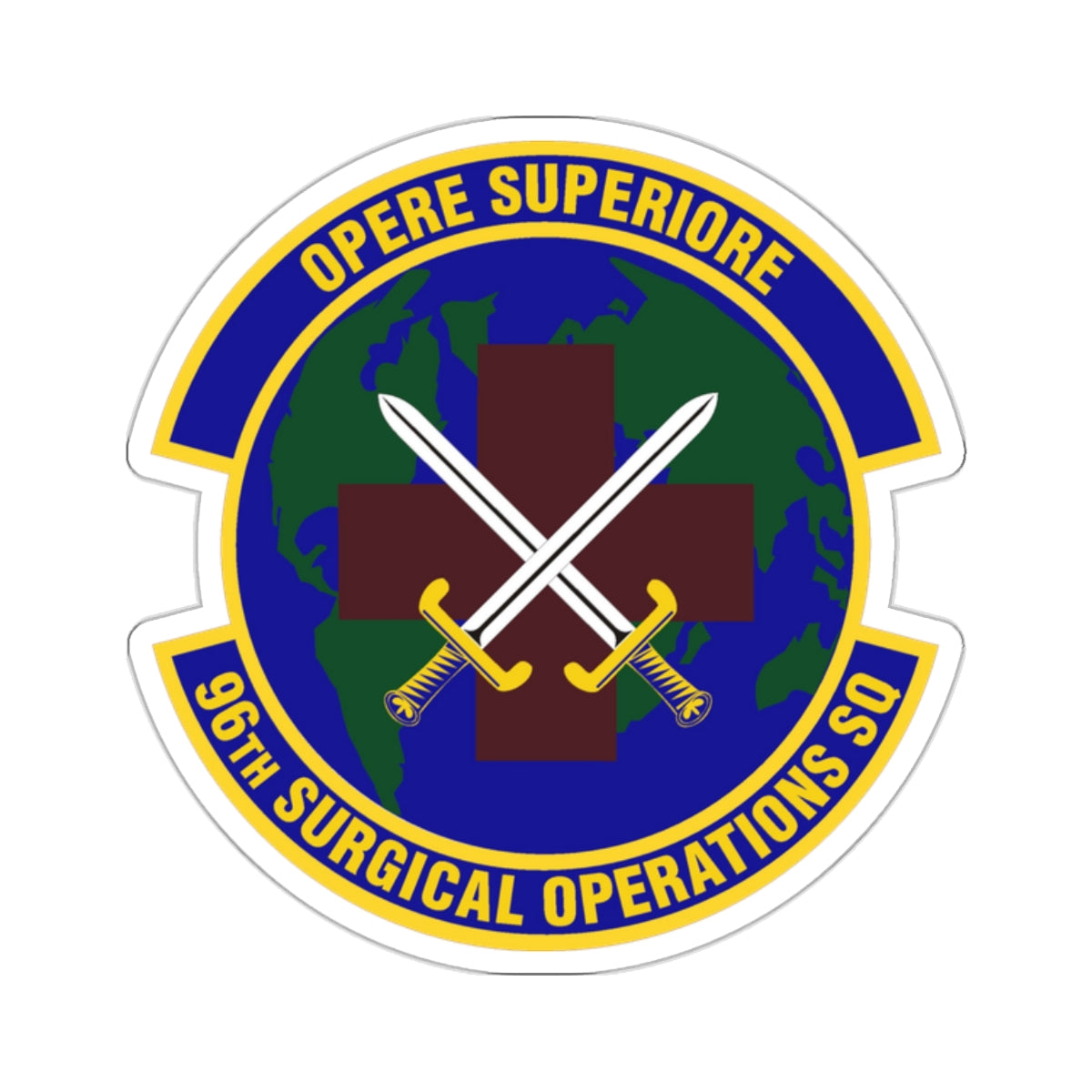 96th Surgical Operations Squadron (U.S. Air Force) STICKER Vinyl Kiss-Cut Decal