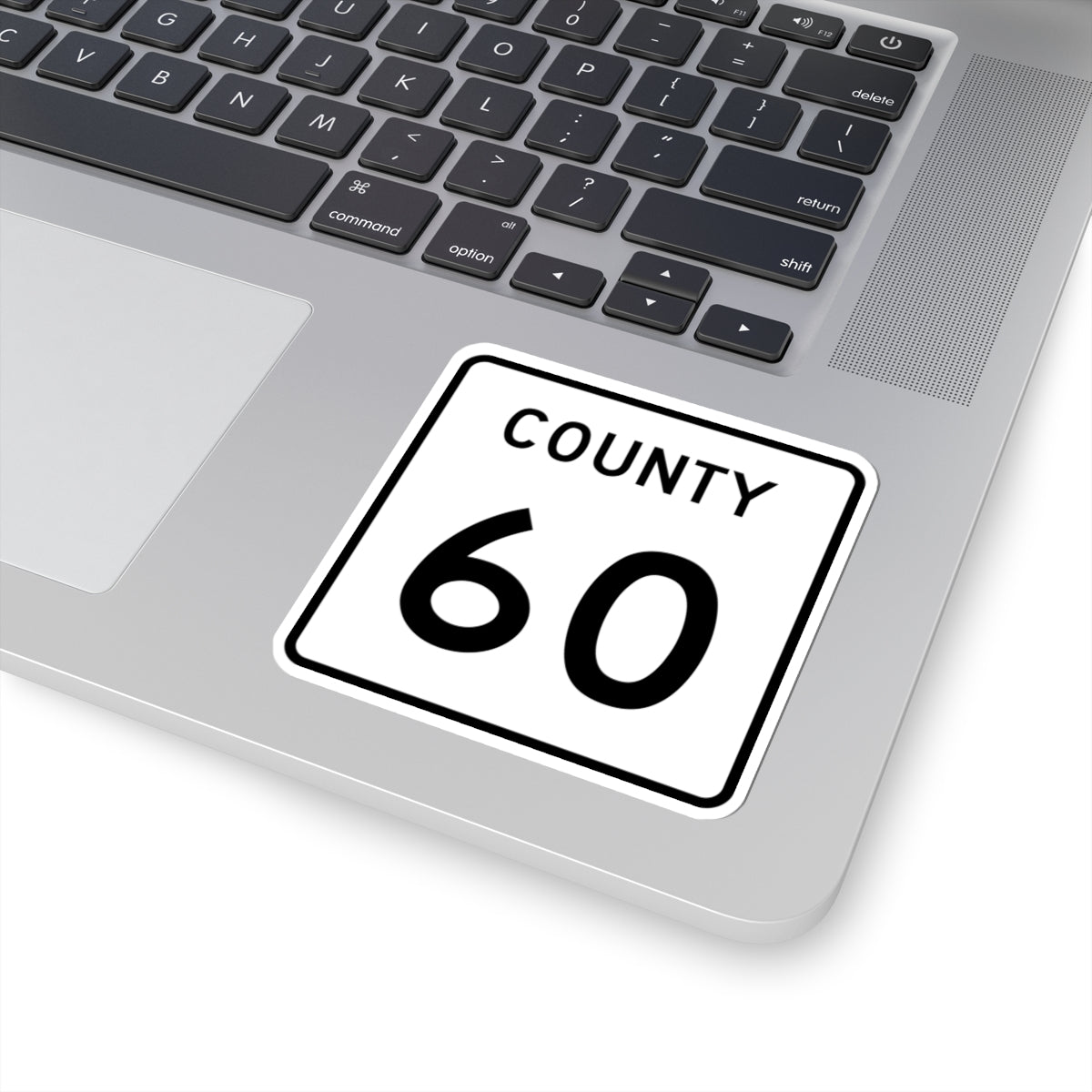 County 60 square (Minnesota) (Road Sign) STICKER Vinyl Kiss-Cut Decal