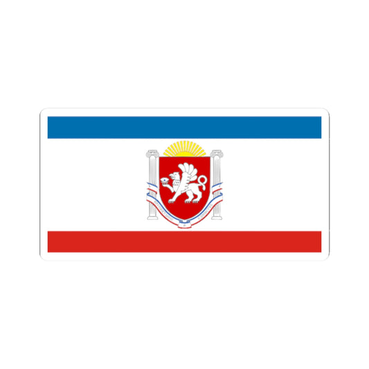 Flag of Crimea Coat of Arms (Russia) STICKER Vinyl Kiss-Cut Decal