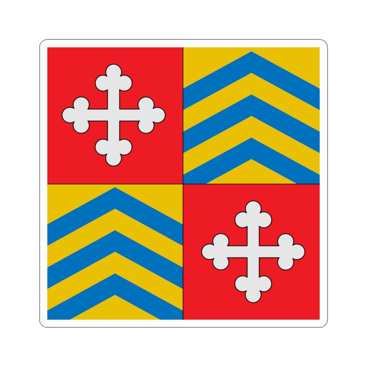 Flag of Jean Cesar Scarcella (Switzerland) STICKER Vinyl Kiss-Cut Decal