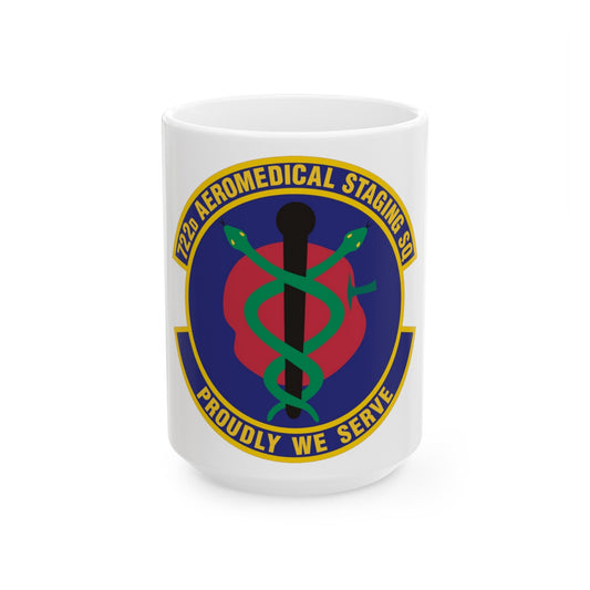 722d Aeromedical Staging Squadron (U.S. Air Force) White Coffee Mug-15oz-The Sticker Space