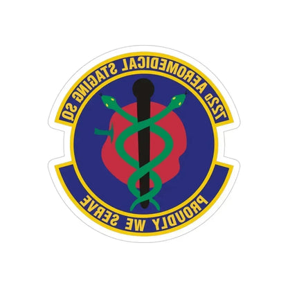 722d Aeromedical Staging Squadron (U.S. Air Force) REVERSE PRINT Transparent Die-Cut STICKER 6 Inch Die-Cut Transparent - The Sticker Space