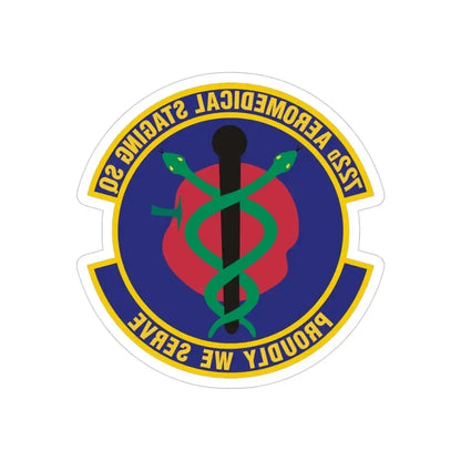 722d Aeromedical Staging Squadron (U.S. Air Force) REVERSE PRINT Transparent Die-Cut STICKER - The Sticker Space
