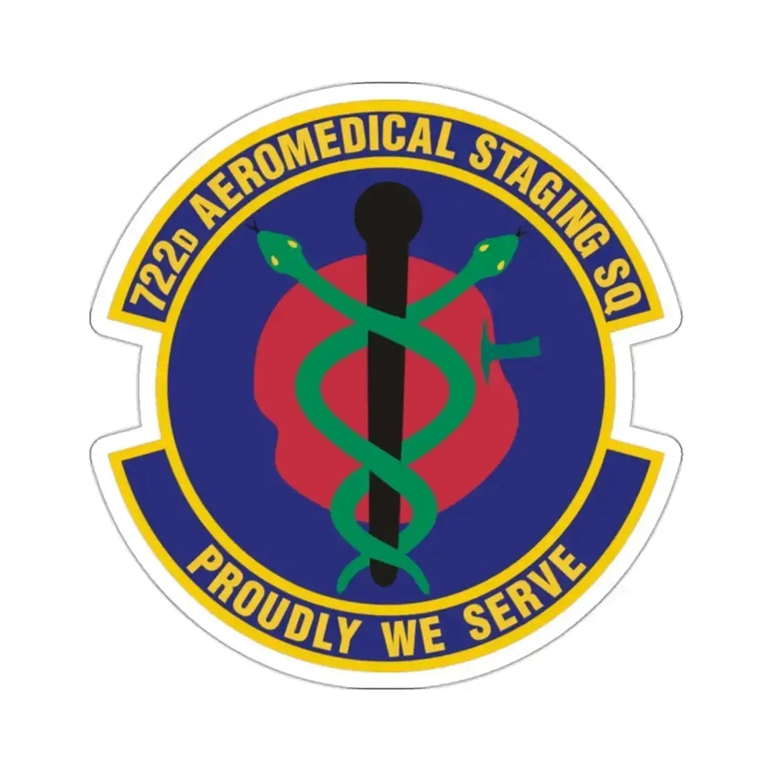 722d Aeromedical Staging Squadron (U.S. Air Force) STICKER Vinyl Die-Cut Decal 2 Inch - The Sticker Space