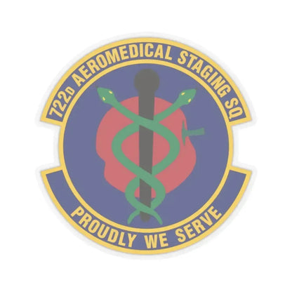 722d Aeromedical Staging Squadron (U.S. Air Force) STICKER Vinyl Kiss-Cut Decal 2 Inch Transparent - The Sticker Space