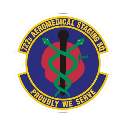 722d Aeromedical Staging Squadron (U.S. Air Force) STICKER Vinyl Kiss-Cut Decal 2 Inch White - The Sticker Space