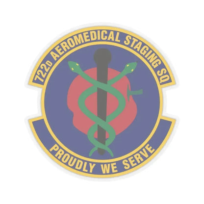 722d Aeromedical Staging Squadron (U.S. Air Force) STICKER Vinyl Kiss-Cut Decal 3 Inch Transparent - The Sticker Space