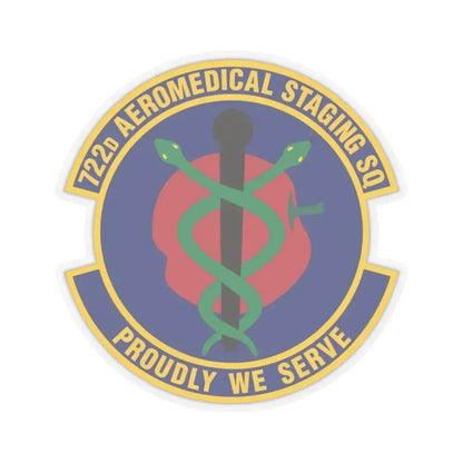 722d Aeromedical Staging Squadron (U.S. Air Force) STICKER Vinyl Kiss-Cut Decal 6 Inch Transparent - The Sticker Space