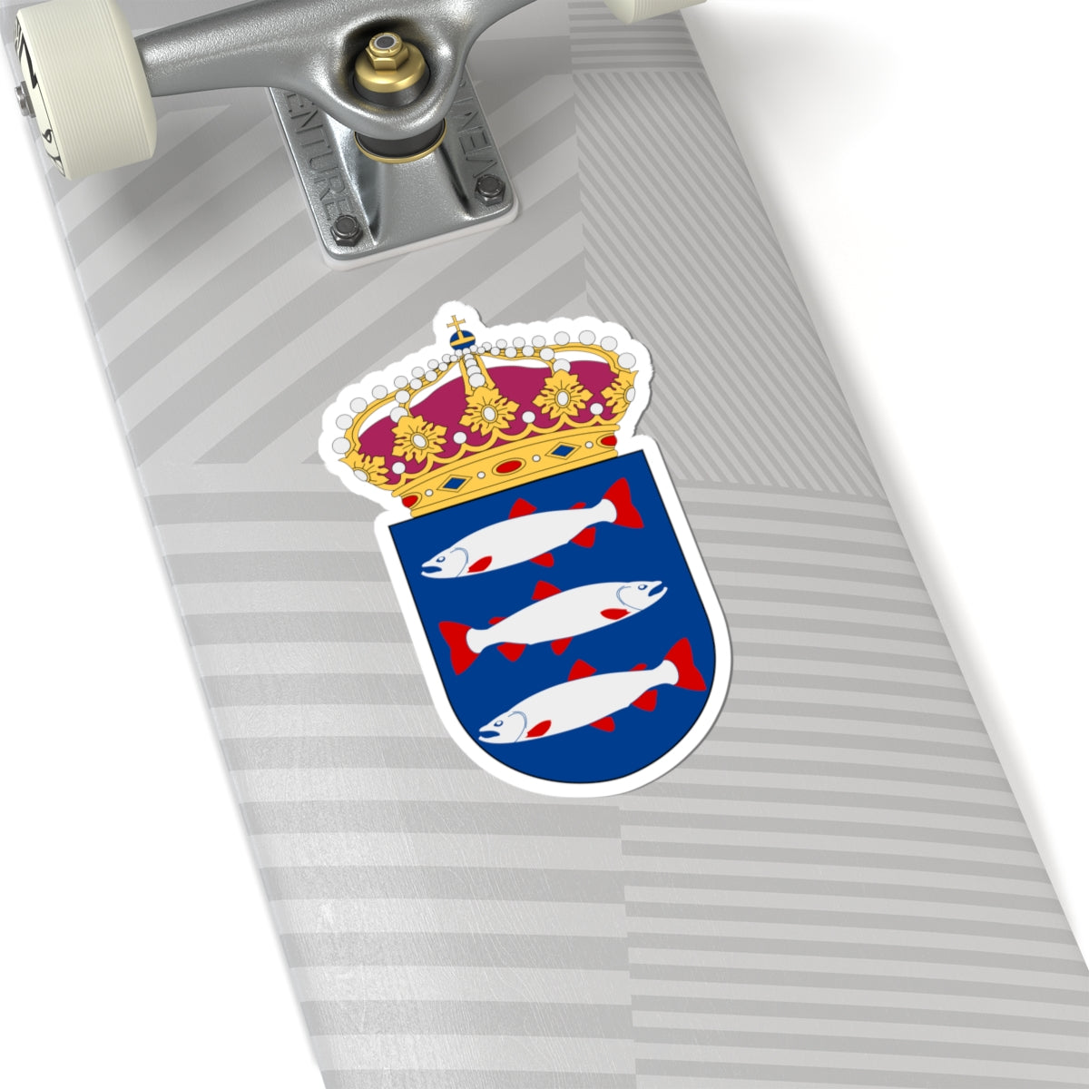 Ångermanland vapen med kunglig krona (Sweden) (Coat of Arms) STICKER Vinyl Kiss-Cut Decal