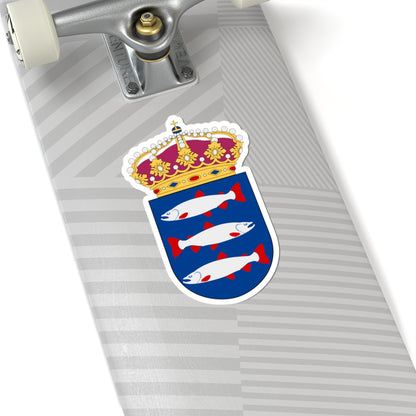 Ångermanland vapen med kunglig krona (Sweden) (Coat of Arms) STICKER Vinyl Kiss-Cut Decal