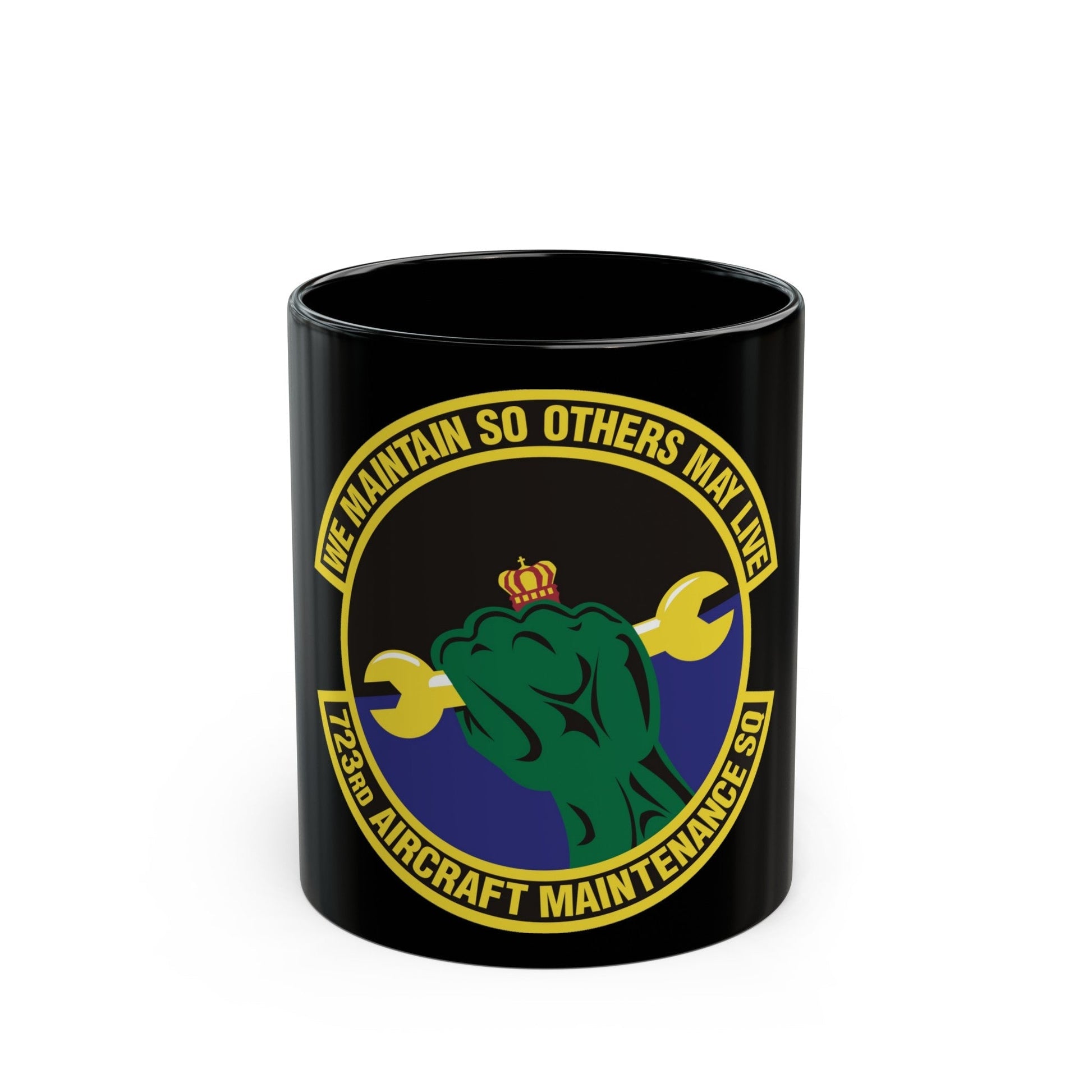 723d Aircraft Maintenance Squadron (U.S. Air Force) Black Coffee Mug-11oz-The Sticker Space