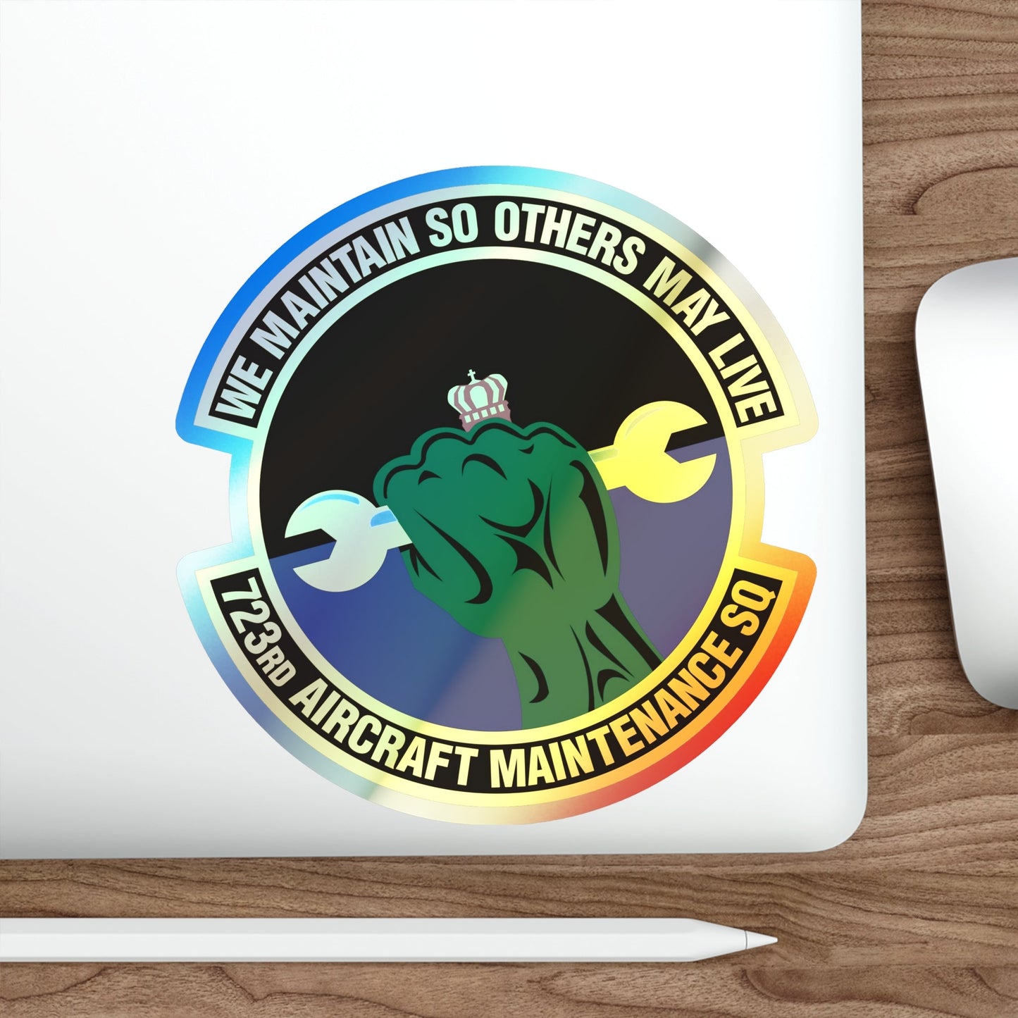 723d Aircraft Maintenance Squadron (U.S. Air Force) Holographic STICKER Die-Cut Vinyl Decal-The Sticker Space