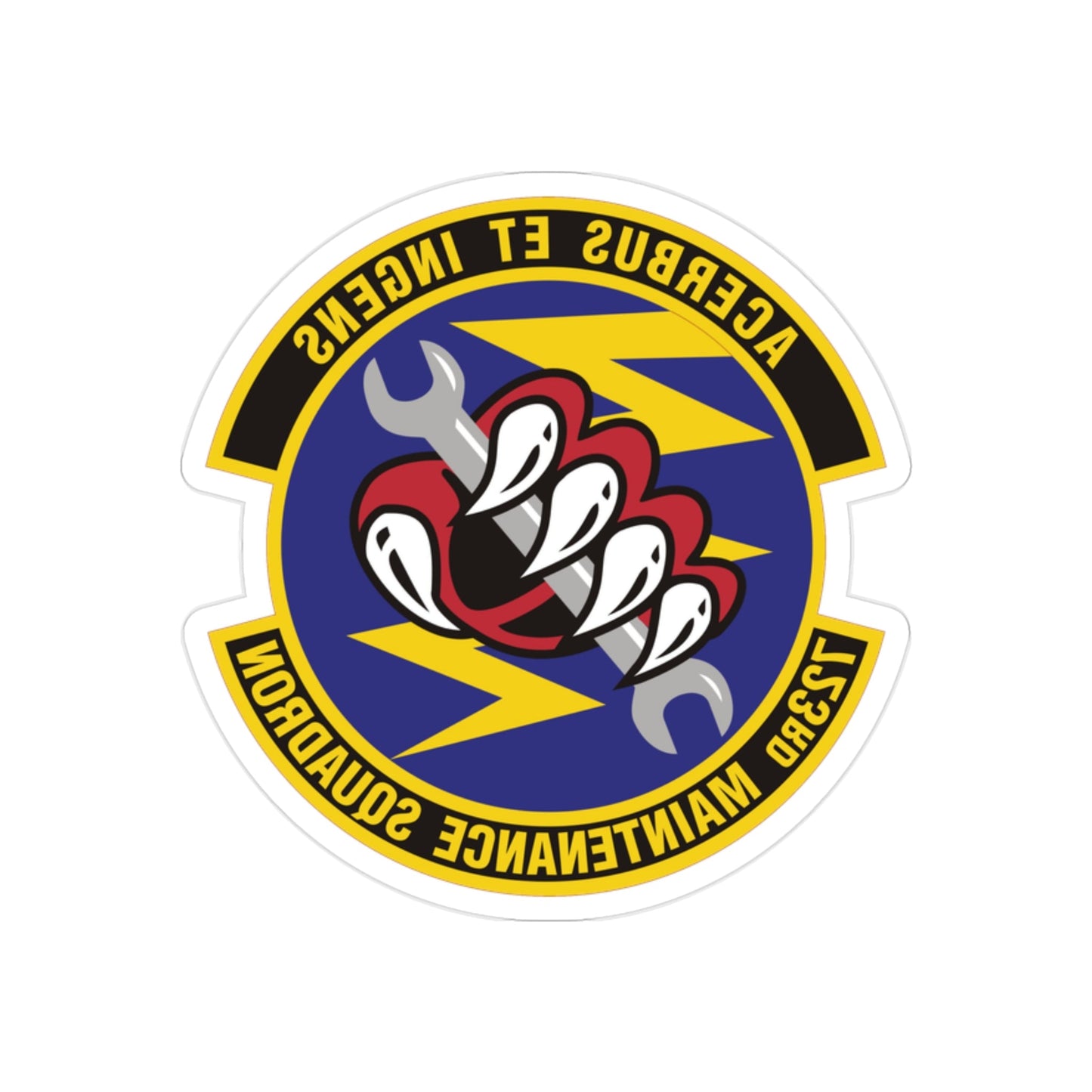 723d Maintenance Squadron (U.S. Air Force) REVERSE PRINT Transparent STICKER-2" × 2"-The Sticker Space