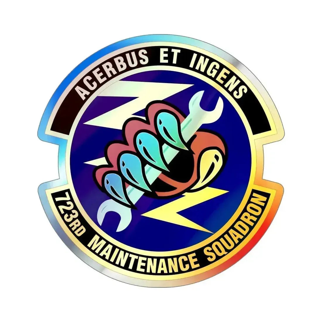 723d Maintenance Squadron (U.S. Air Force) Holographic STICKER Die-Cut Vinyl Decal 6 Inch Holographic - The Sticker Space