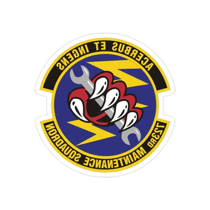 723d Maintenance Squadron (U.S. Air Force) REVERSE PRINT Transparent Die-Cut STICKER - The Sticker Space