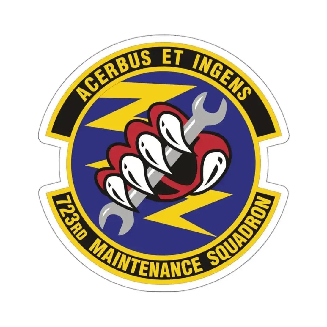 723d Maintenance Squadron (U.S. Air Force) STICKER Vinyl Kiss-Cut Decal 3 Inch White - The Sticker Space