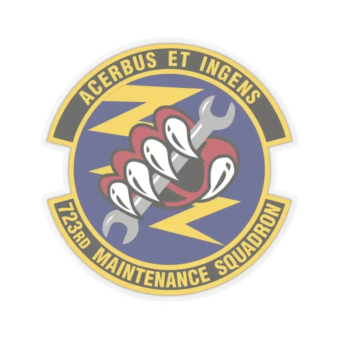 723d Maintenance Squadron (U.S. Air Force) STICKER Vinyl Kiss-Cut Decal 6 Inch Transparent - The Sticker Space