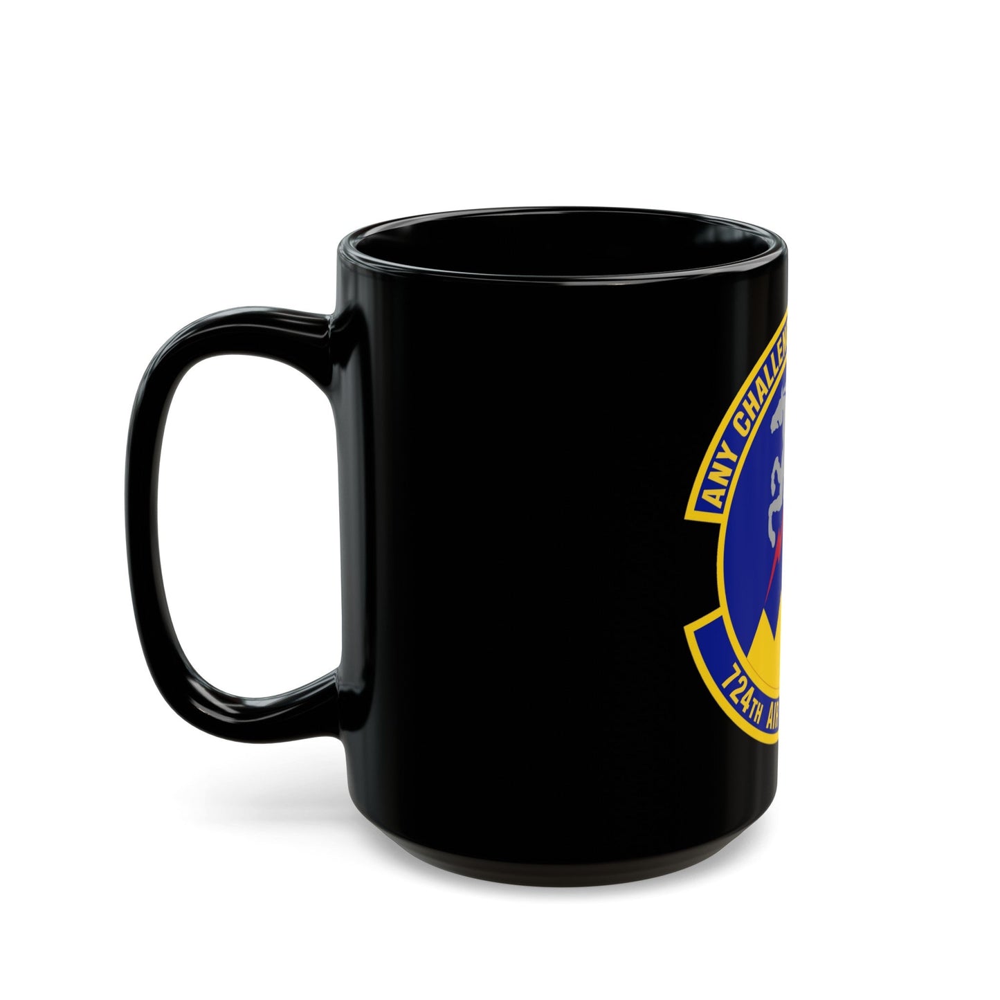 724 Air Mobility Sq AMC (U.S. Air Force) Black Coffee Mug-The Sticker Space