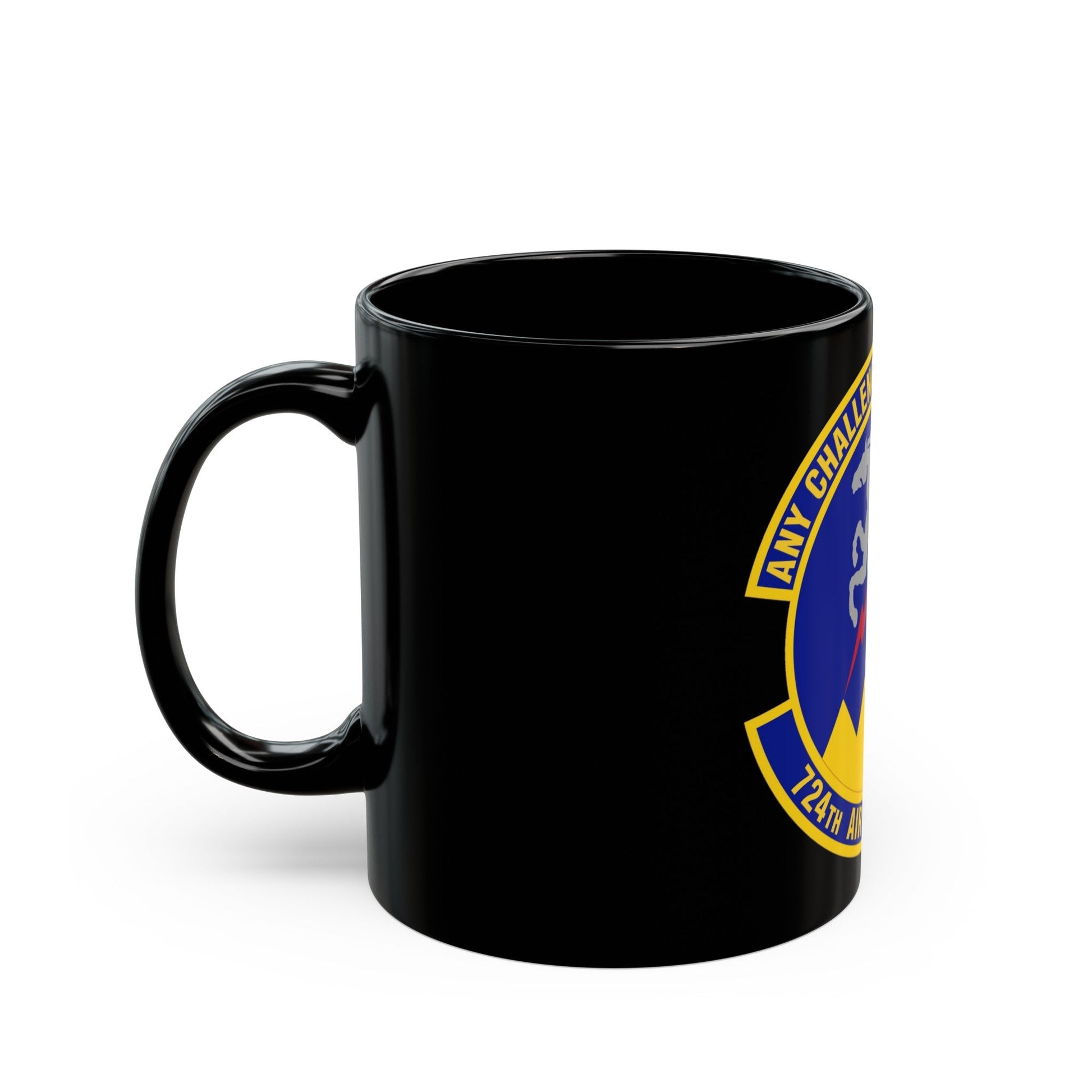 724 Air Mobility Sq AMC (U.S. Air Force) Black Coffee Mug-The Sticker Space