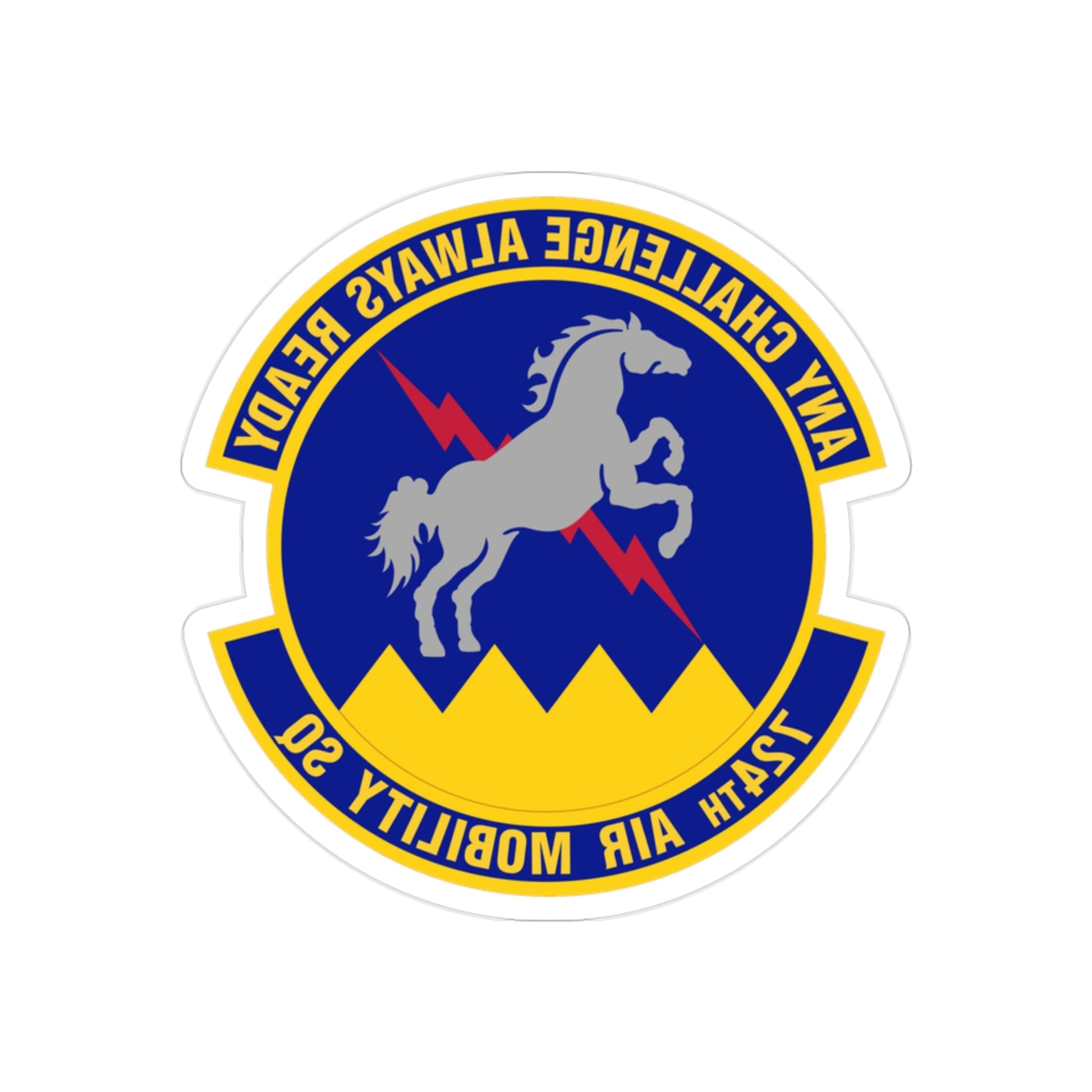 724 Air Mobility Sq AMC (U.S. Air Force) REVERSE PRINT Transparent STICKER-2 Inch-The Sticker Space