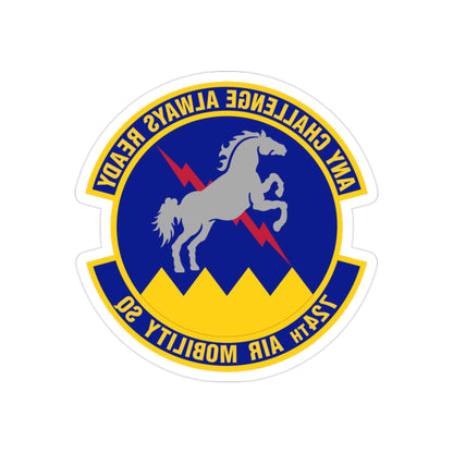 724 Air Mobility Sq AMC (U.S. Air Force) REVERSE PRINT Transparent STICKER-2 Inch-The Sticker Space