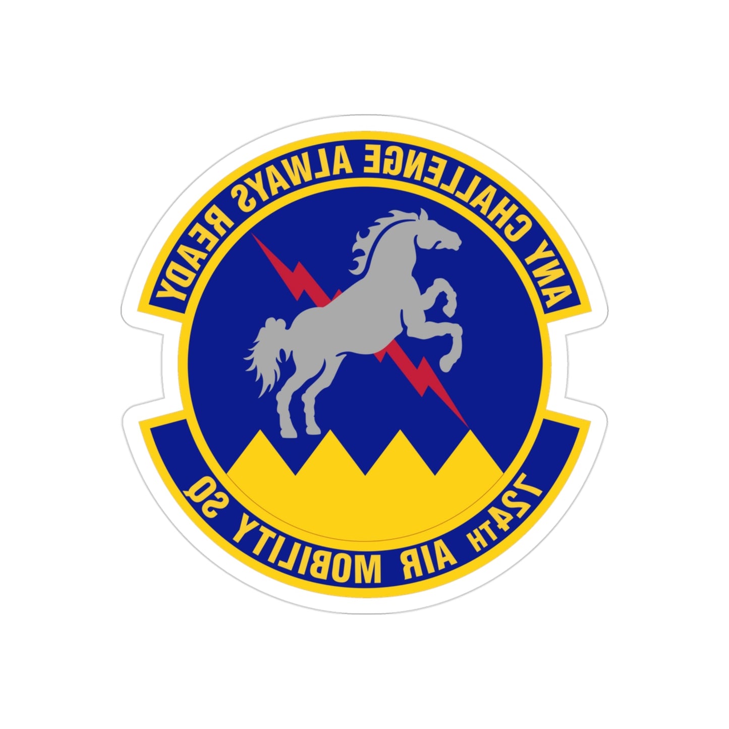 724 Air Mobility Sq AMC (U.S. Air Force) REVERSE PRINT Transparent STICKER-3 Inch-The Sticker Space