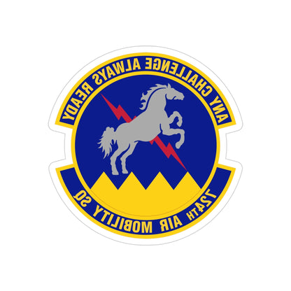 724 Air Mobility Sq AMC (U.S. Air Force) REVERSE PRINT Transparent STICKER-4 Inch-The Sticker Space