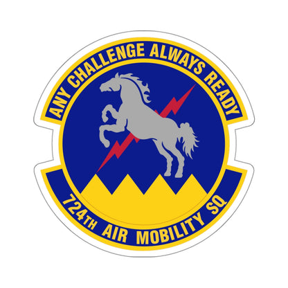 724 Air Mobility Sq AMC (U.S. Air Force) STICKER Vinyl Die-Cut Decal-White-The Sticker Space