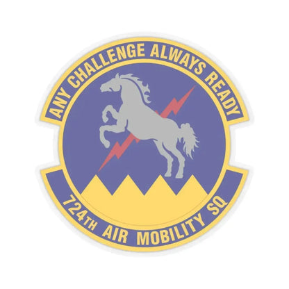 724 Air Mobility Sq AMC (U.S. Air Force) STICKER Vinyl Kiss-Cut Decal 2 Inch Transparent - The Sticker Space