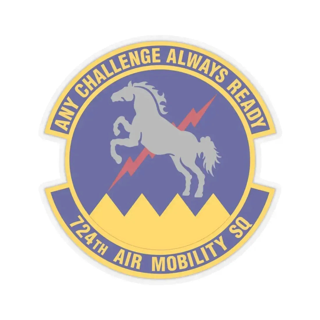 724 Air Mobility Sq AMC (U.S. Air Force) STICKER Vinyl Kiss-Cut Decal 3 Inch Transparent - The Sticker Space