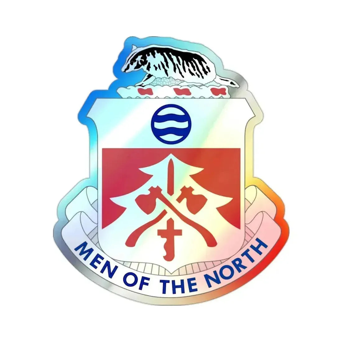 724 Engineer Battalion (U.S. Army) Holographic STICKER Die-Cut Vinyl Decal 2 Inch Holographic - The Sticker Space