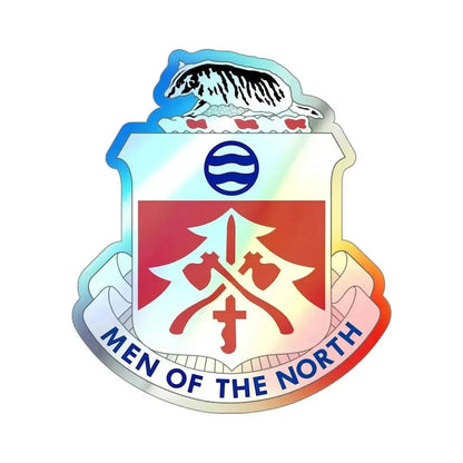 724 Engineer Battalion (U.S. Army) Holographic STICKER Die-Cut Vinyl Decal 6 Inch Holographic - The Sticker Space