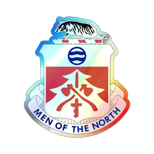 724 Engineer Battalion (U.S. Army) Holographic STICKER Die-Cut Vinyl Decal 6 Inch Holographic - The Sticker Space