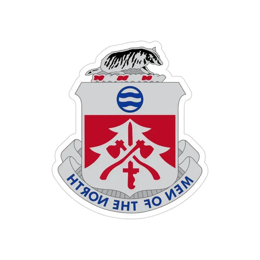 724 Engineer Battalion (U.S. Army) REVERSE PRINT Transparent Die-Cut STICKER 6 Inch Die-Cut Transparent - The Sticker Space