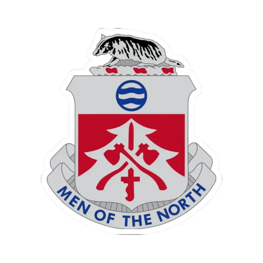 724 Engineer Battalion (U.S. Army) STICKER Vinyl Kiss-Cut Decal 2 Inch White - The Sticker Space