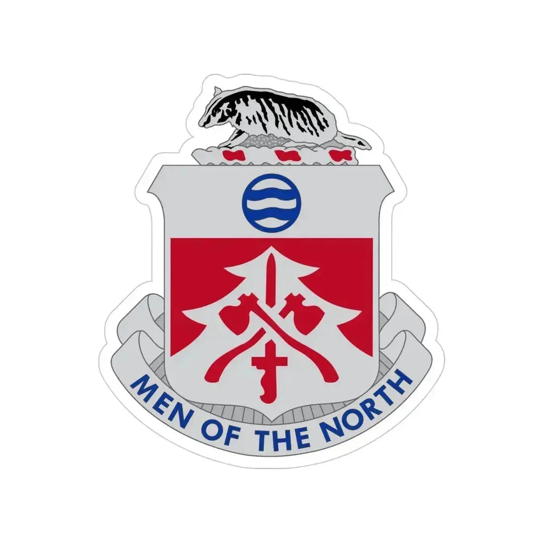 724 Engineer Battalion (U.S. Army) Transparent STICKER Die-Cut Vinyl Decal 4 Inch - The Sticker Space