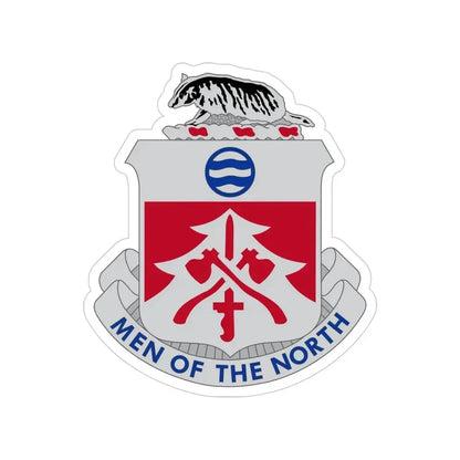 724 Engineer Battalion (U.S. Army) Transparent STICKER Die-Cut Vinyl Decal 4 Inch - The Sticker Space