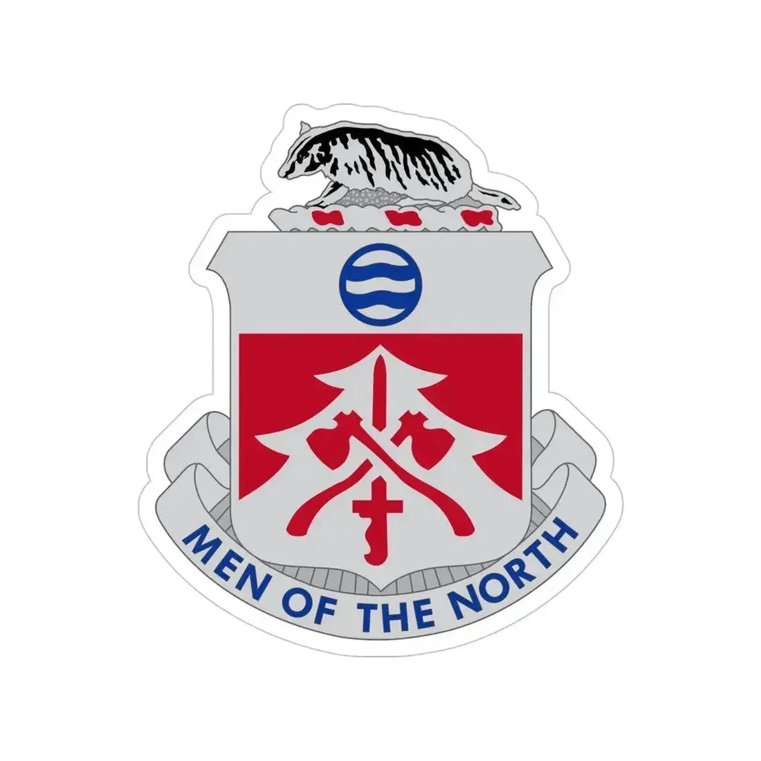 724 Engineer Battalion (U.S. Army) Transparent STICKER Die-Cut Vinyl Decal 5 Inch - The Sticker Space