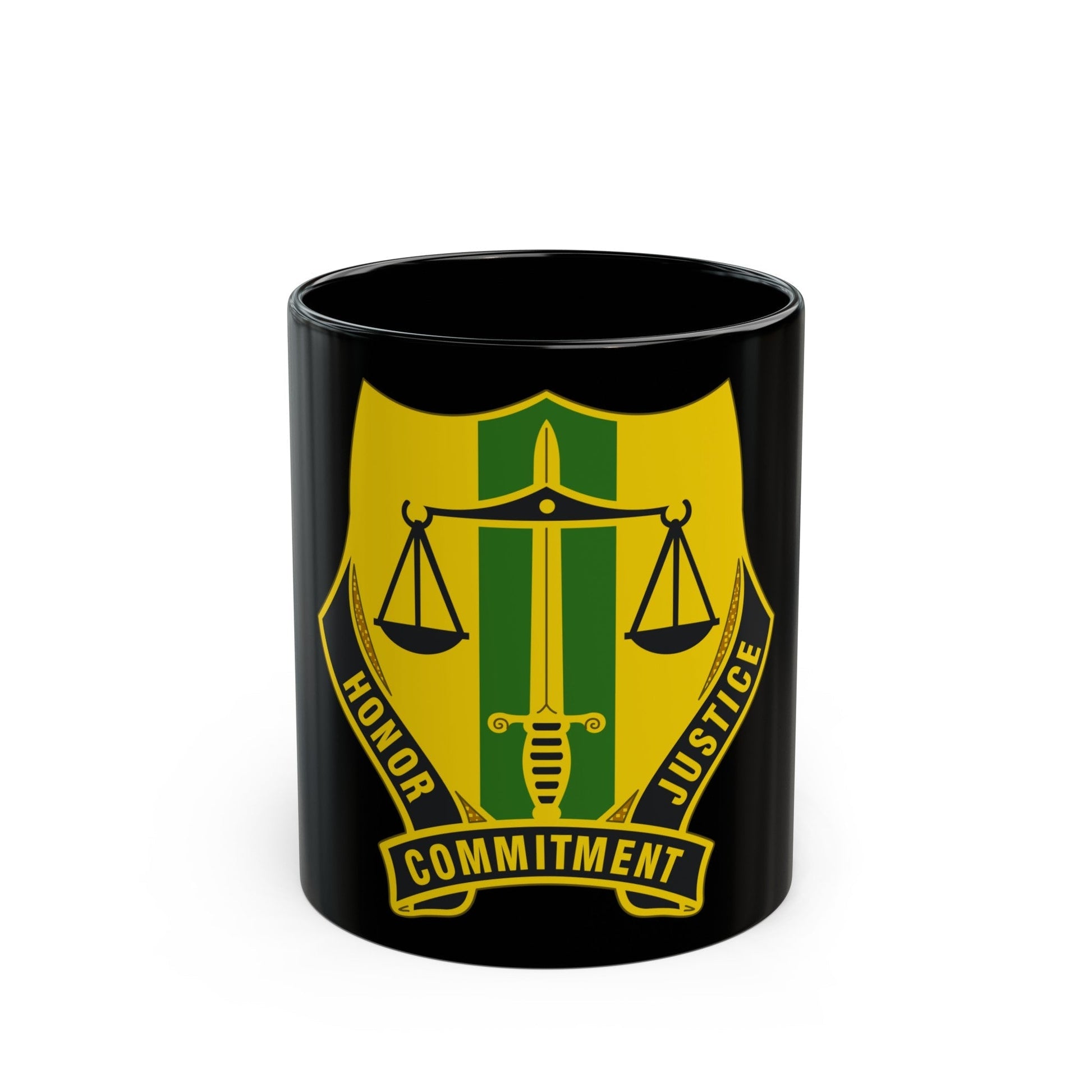 724 Military Police Battalion (U.S. Army) Black Coffee Mug-11oz-The Sticker Space