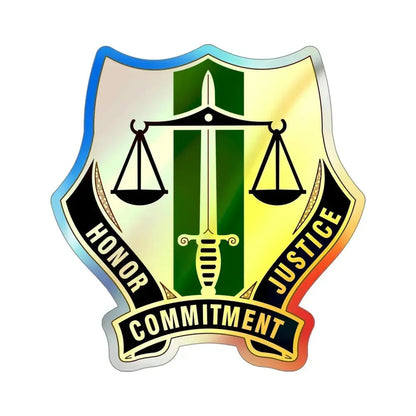 724 Military Police Battalion (U.S. Army) Holographic STICKER Die-Cut Vinyl Decal 4 Inch Holographic - The Sticker Space