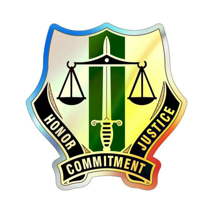 724 Military Police Battalion (U.S. Army) Holographic STICKER Die-Cut Vinyl Decal 6 Inch Holographic - The Sticker Space