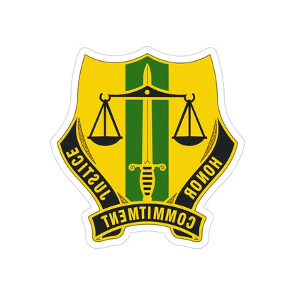 724 Military Police Battalion (U.S. Army) REVERSE PRINT Transparent Die-Cut STICKER 5 Inch Die-Cut Transparent - The Sticker Space