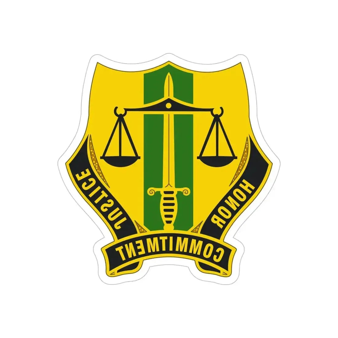 724 Military Police Battalion (U.S. Army) REVERSE PRINT Transparent Die-Cut STICKER - The Sticker Space
