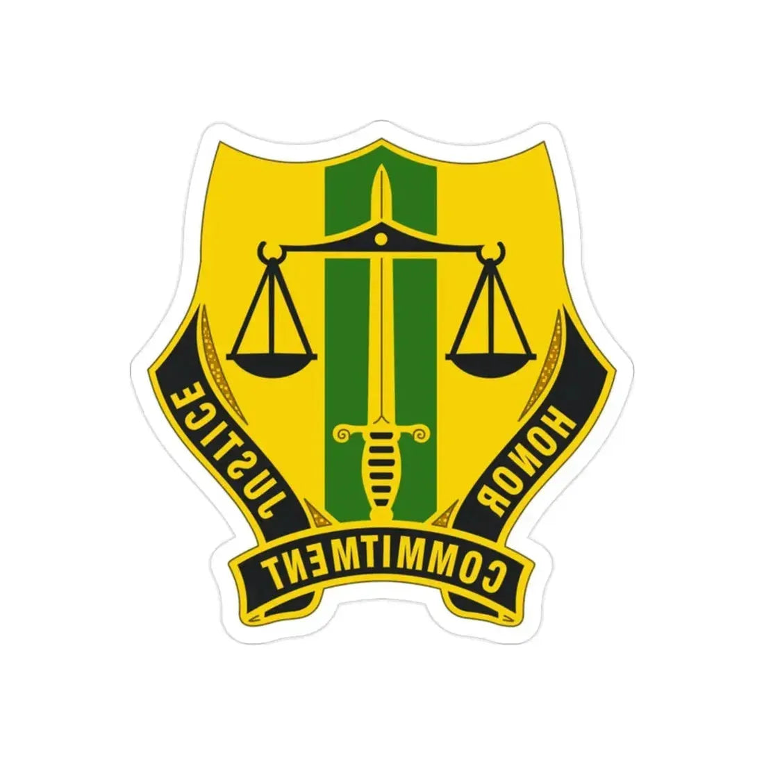 724 Military Police Battalion (U.S. Army) REVERSE PRINT Transparent Die-Cut STICKER - The Sticker Space