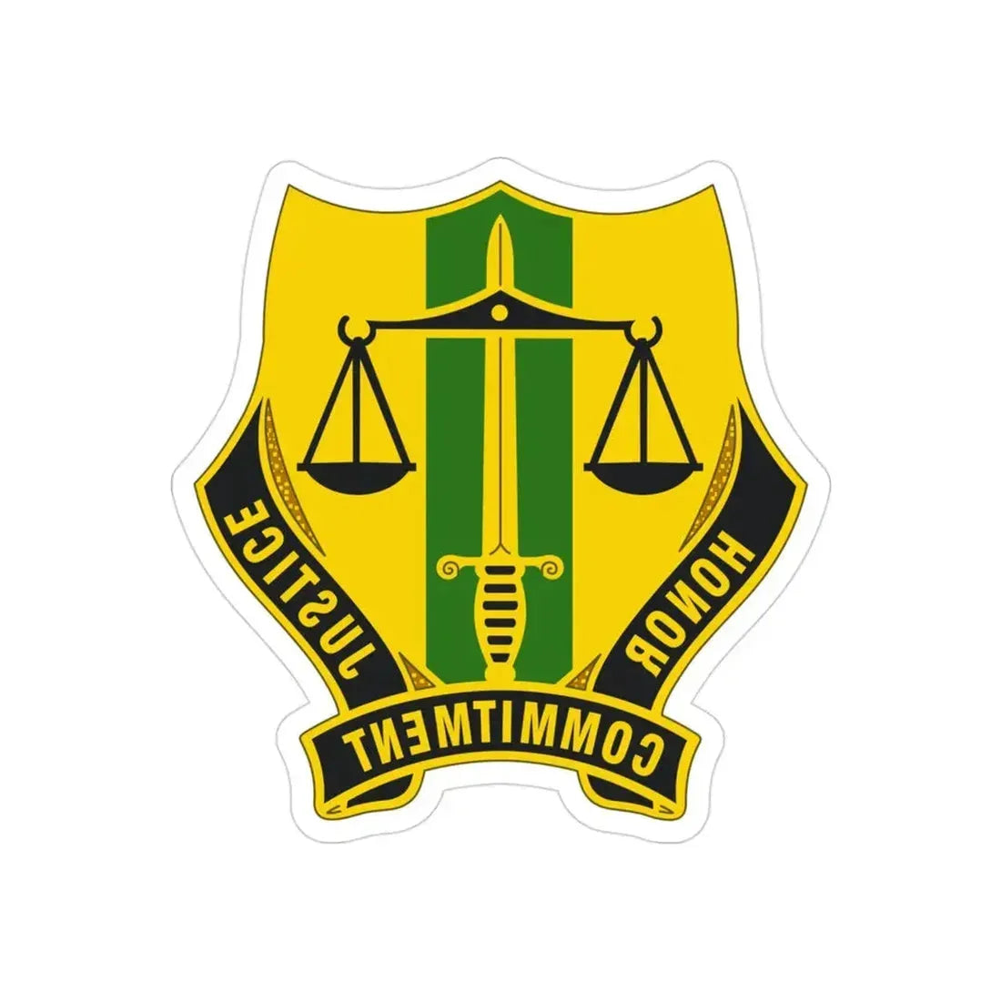 724 Military Police Battalion (U.S. Army) REVERSE PRINT Transparent Die-Cut STICKER - The Sticker Space