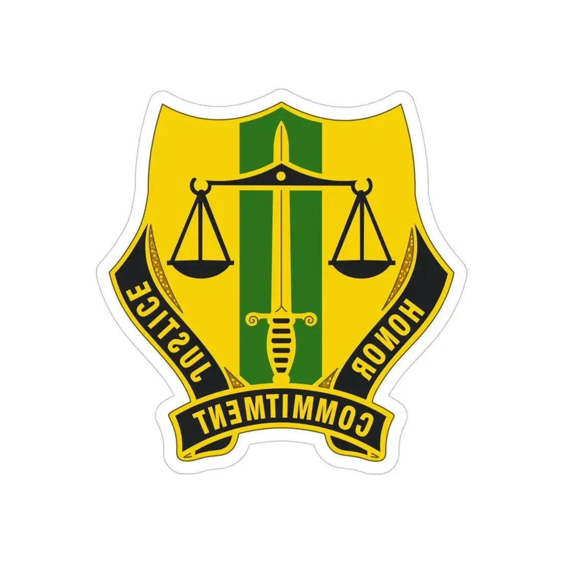 724 Military Police Battalion (U.S. Army) REVERSE PRINT Transparent Die-Cut STICKER - The Sticker Space