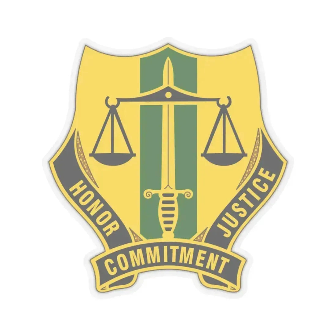 724 Military Police Battalion (U.S. Army) STICKER Vinyl Kiss-Cut Decal 3 Inch Transparent - The Sticker Space