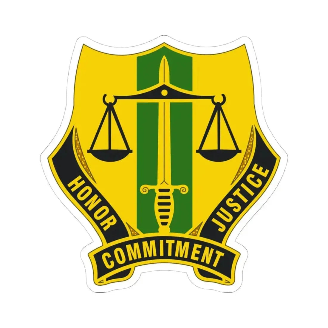 724 Military Police Battalion (U.S. Army) STICKER Vinyl Kiss-Cut Decal 4 Inch White - The Sticker Space