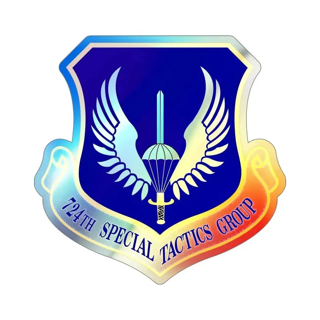 724 Special Tactics Group AFSOC (U.S. Air Force) Holographic STICKER Die-Cut Vinyl Decal 6 Inch Holographic - The Sticker Space